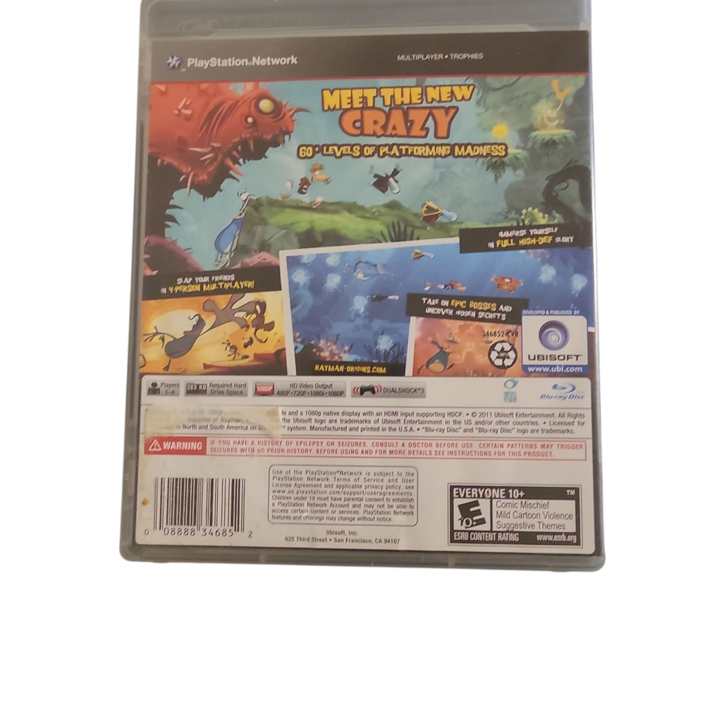 Rayman Origins (Sony PlayStation 3, 2011) PS3 CIB Complete Tested Game w/ Manual - Picture 4 of 4